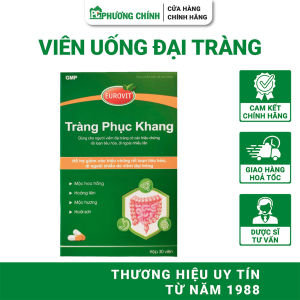 Viên Uống Đại Tràng Eurovit Tràng Phục Khang Hỗ Trợ Giảm Rối Loạn Tiêu Hoá Đi Ngoài Nhiều Lần 30 Viên/Hộp