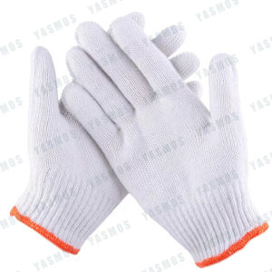 12pcs White Protective Cotton Gloves Knitted Gloves For Work Washable Safety Gloves Protection Knitted Cotton Work Gloves Protective Gloves
