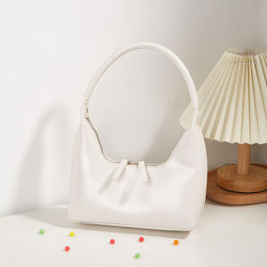 กระเป๋าถือกระเป๋าผู้หญิงมีแฟชั่นหนังที่ลื่นมันวาวแบบเรียบง่ายกระเป๋าถือสีเข้มระดับไฮเอนด์