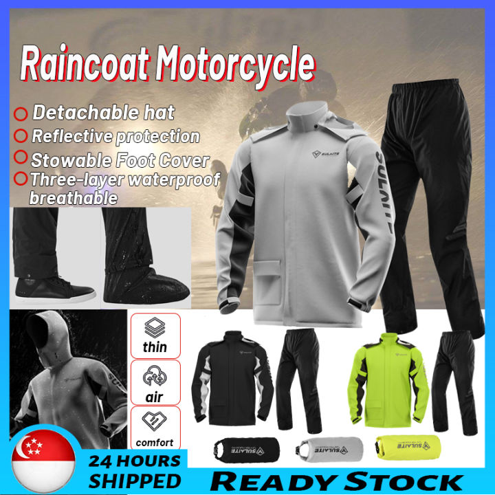 🇸🇬 [READY STOCK] three layer Premium raincoat motorcycle bicycle Bike ...