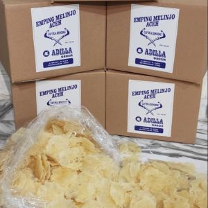 Emping Aceh Super Grade A isi 500gram Adilla kemasan dus