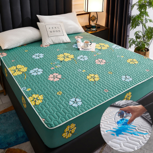 Fitted Bedsheet Single Double Queen King Size Anti-Mite Mattress Protector  Machine Wash Mattress Cover Bedsheet