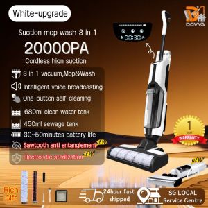 【SG Stock】DOVVA Smart Cordless Vacuum Cleaner 2-IN-1 Wet and Dry  Vacuum Cleaner & Floor Washer Self Cleaning | 99.9% Sterilization