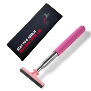 Car Side Mirror Squeegee Retractable Wing Mirror Wiper Cleaner All-Purpose Shower Squeegee Plastic Glass Car