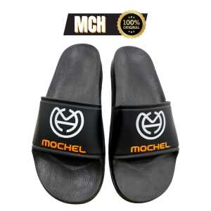 MOCHEL Sandals Selop Slipers Fleksibel Terbaru Pria dan Wanita MOCHEL 02 Hitam putih Size 36-44