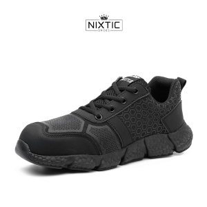Nixtic Infiniti XO Lightweight Safety Shoes Steel Toe Cap Anti-Smashing Kasut Kerja Black