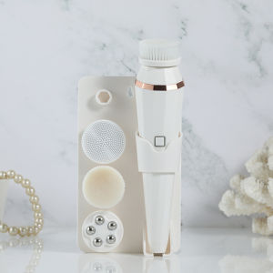 4 In 1Electric Facial Cleansing Instrument Silicone Facial Cleansing Brush Facial Massager Deep Cleaning Facial Washing Brush