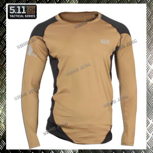 เสื้อแขนยาว ผ้ายืดได้ดี ใส่สบาย ระบายอากาศได้ดี เย็บต่อ2 สี ดำเขียว เชียวดำ กากีดำ Tactical