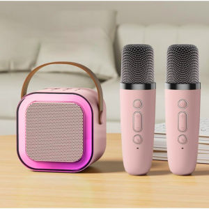 ( BỘ LOA KÈM MIC ) Loa Bluetooth Karaoke Mini K12 Kèm 2 Micro Thiết Kế Nhỏ Gọn Tiện Dụng - Bảo hành lỗi 1 đổi 1