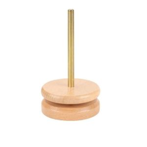 JENNIFERDZSG Thread Spool Convenient Wool Ball Wooden Yarn Holder Winder Spinning Rotating Yarn Stand CrochetFast shipping