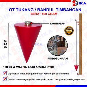 Lot Timbangan / Lot Tukang / Bandul Gantungan Kerucut Murah LOT TUKANG TIMBANGAN BESI 200 300 400 GRAM / PELURU BANGUNAN ALAT UKUR BERAT AKURAT BANDULLot tukang / lot timbangan / lot bangunan alat ukur bandul akurat Bahan : Besi + Mur kuningan Harga ter