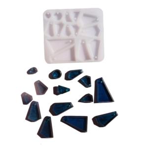 Irregular Shape Silicone Earring Pendant Mold For DIY Resin Crafting Unique Design Flexible Easy Demolding