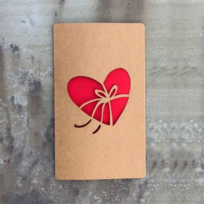 X CRAFT HOME Anniversary Greeting Wedding Birthday Invitation Card Valentines Day Love Decoration Love Heart