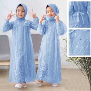MAXI LINA TILEMUTIARA PREMIUM / GAMIS BROKAT MUTIARA / GAUN PESTA / GAUN KONDANGAN / BUSANA GAMIS /