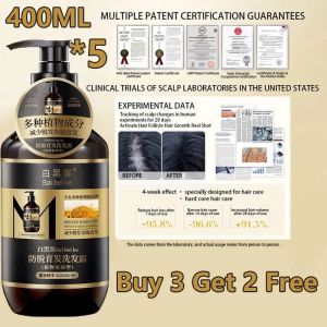 Hair growth shampoo Anti hair loss shampoo 400ml Herbal anti-hair loss improve hair quality nourish scalp gentle plant formula