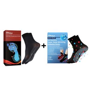 South Moon Ionic Body Shaping Stretch Socks Body Care Elastic Socks Massage Feet Fitness Exercise Belly And Thighs Shaping And Tightening Elastic Socks Stretch Sock Personal Care Product 1pair