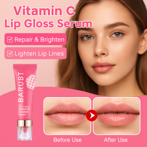 Vitamin C Lip Glow Serum Lighten Lip Lines Non-Stick Cup Moisturizing Nourishing Long-Lasting Lip Essence
