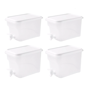 Large Capacity Iced Beverage Dispenser Leak Proof Plastic Container with Convenient Tap for Homes Kitchen Outdoor Event
