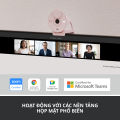 Webcam Full HD Logitech Brio 300 Màn che ống kính, Micrô giảm tiếng ồn, USB-C, được chứng nhận cho Zoom, Microsoft Teams, Google Meet, tự động điều chỉnh Ánh sáng. 
