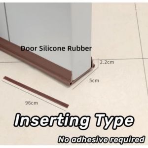 1pcs Ultra thin Door Bottom Seal Door Seam Soundproof Strip Mute with Stickers Water Retaining windproof