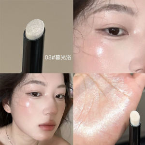 Cace Pink Glow Highlighter Stick Luminous Pearl Finish Non-drying Face Brightener Daily Makeup