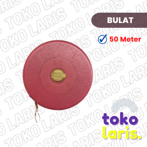 METERAN BULAT TUKANG ALAT PENGUKUR TANAH BANGUNAN GULUNG ROL ROLL MODEL BULAT PANJANG 50 100 MTR METER BAHAN KAIN KULIT FIBER GLASS ALAT TUKANG PERTUKANGAN PENGUKUR