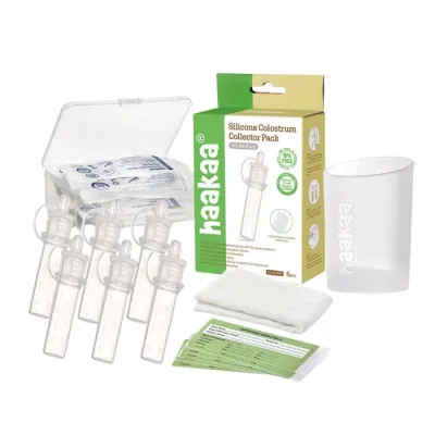 Haakaa Pre-Sterilized Silicone Colostrum Collector Set/Feeding Pack (4ml x 2 or 6 pack)
