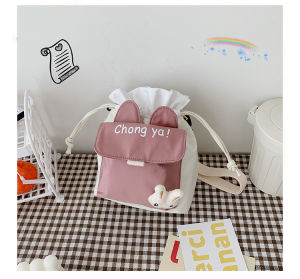 Tas Model Serut Unik Tas Selempang Perempuan Polos Kotak Kotak IMPORT FREE Pin Tanpa Resleting