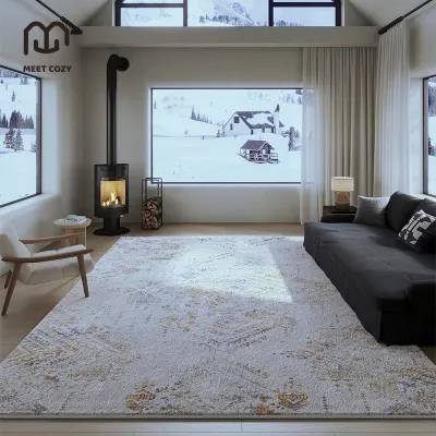 MEET COZY พรมปูพื้นห้อง กำน้ำ carpet นุ่ม พรม ผ้าแคชเมียร์เทียม#1 DN-Ella