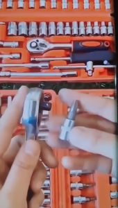 46 Socket Wrench Tool Set 1/4 Komfly Ratchet Screwdriver Wrench Auto Repair Small Sleeve Set Hardware