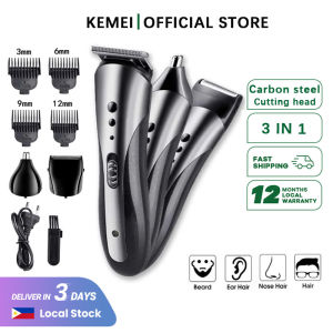Kemei KM-1407 Hot!Electric Hair Clipper  Razor Shaver Nose Trimmer 3 in 1 multi-function Head Washable Hair Trimmer