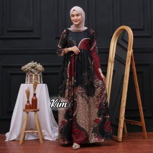 Gamis batik wanita bisa cod baju batik wanita baju muslimah baju kondangan batik modern pekalongan
