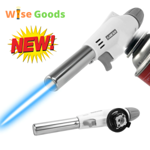 New Blow Torch Igniter Lighter Professional Creme Brulee Torch Cooking Torch with Adjustable Flame for Dessert Camping and BBQ