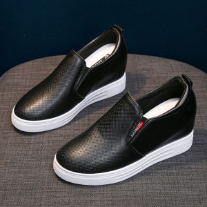 Giày Lười Da Dành Cho Nữ  Đế Xuồng Tăng Chiều Cao 6CM L298-1069