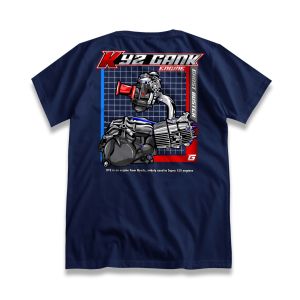 Kaos Racing KYZ Gank Honda Supra X 125 Baju Racing Mekanik Ragat Motor Modifikasi Herex Balap Tshirt Otomotif GBA5088