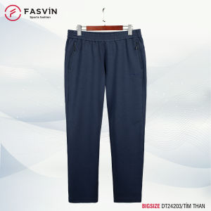 Quần Nỉ Nam Big Size Ống Suông Fasvin DT24203.HN Từ 80 Đến 120kg Vải Nỉ Mềm Mại Có Độ Dày Vừa Phải