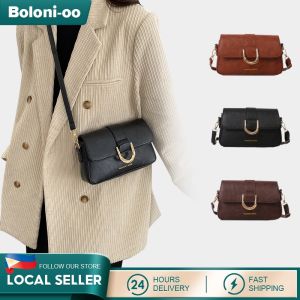 Shoulder Bag for Korean Retro Bag Square PU Leather Bag for Women Simplicity Crossbody Bag