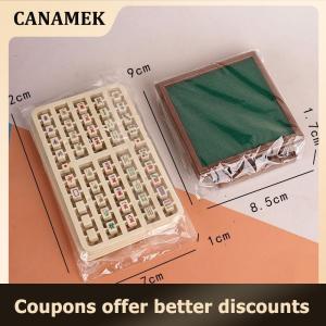 【 CANAMEK 】 1Set 1:12 Dollhouse Miniature Mahjong Table And Chair Model Furniture Home Model Decor Toy Doll House Accessories