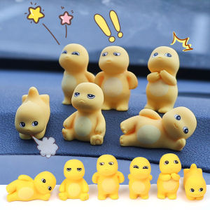 6Pcs Cute Little Milk Dragon Car Interior Decoration Auto Rearview Mirror Dashboard Ornaments for Woman Man Gift Car Accessories