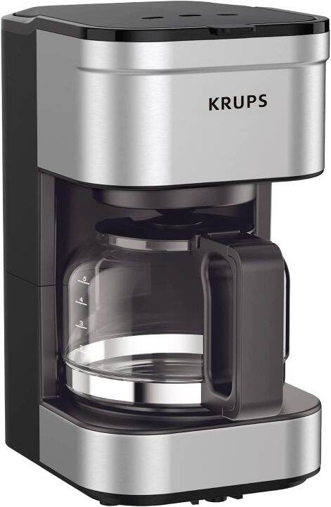 KRUPS Simply Brew Compact Filter Drip Coffee Maker 5 Cup Silver