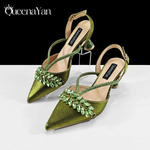 Festive Elegance: High Quality Pointed Toe Womens Sandals Fashion Design Sling Backs Shoes For Wedding Party2026