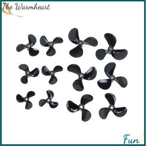 【The Warmheart】 1 pairs Rc boat blades paddle 3 blades nylon boat propeller positive & reverse