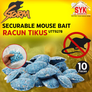 SYK Storm UTT9278 10Pcs Rat Bait Blue Poison Mouse Killer Penghapus Ubat Racun Paling Berkesan Tikus Sawah Kebun
