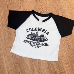 Koleksi Lengkap Terbaru Tshirt Crop Top knit Colombia