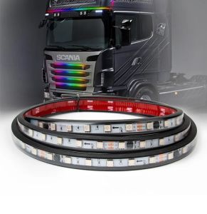 1 Pc - RGB 12V and 24V Colorful Grill Led Strip Light/Signal Light For All Truck