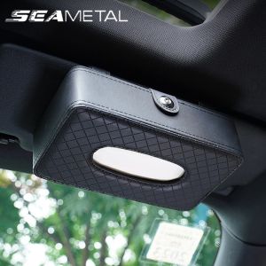 SEAMETAL Kotak Tisu Mobil Tissue Box PU Leather Tissue Box Holder Car Tissue Paper Box