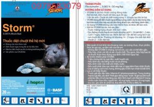 Diệt Chuột Storm(1gói-20 viên) Kẹo chuột của CHLB Đức sạch chuột an toàn không nhờn dùng trong gia đình kho nhà xưởng rất hiệu quả