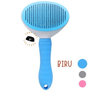Sisir Grooming Anjing Sikat Bulu Hewan Kucing Dengan Tombol Pembersih Otomatis Pet Hair Brush Dog Comb