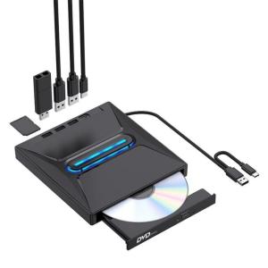 7 in 1 Multifunction External Disc Burning USB3.0 TypeC External Disk Drive For Desktop Laptop Support Multiple Systems