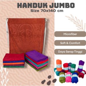 Handuk Mandi JUMBO Size 70 x 140 cm Bahan MICROFIBER Premium Quality
